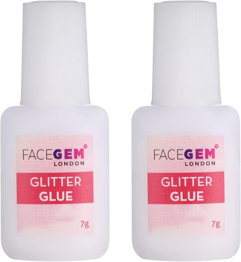 FACEGEM LONDON Body Glue for Tattoos and Glitter Makeup 2 x 7g