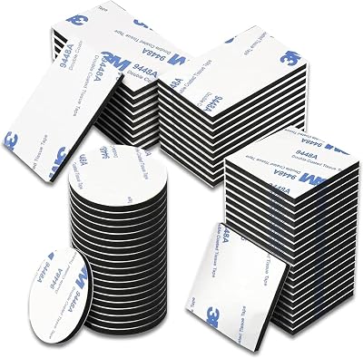 SOPSTUO Double Sided Sticky Pads 60 Pcs Heavy Duty Foam Pads 3 Sizes
