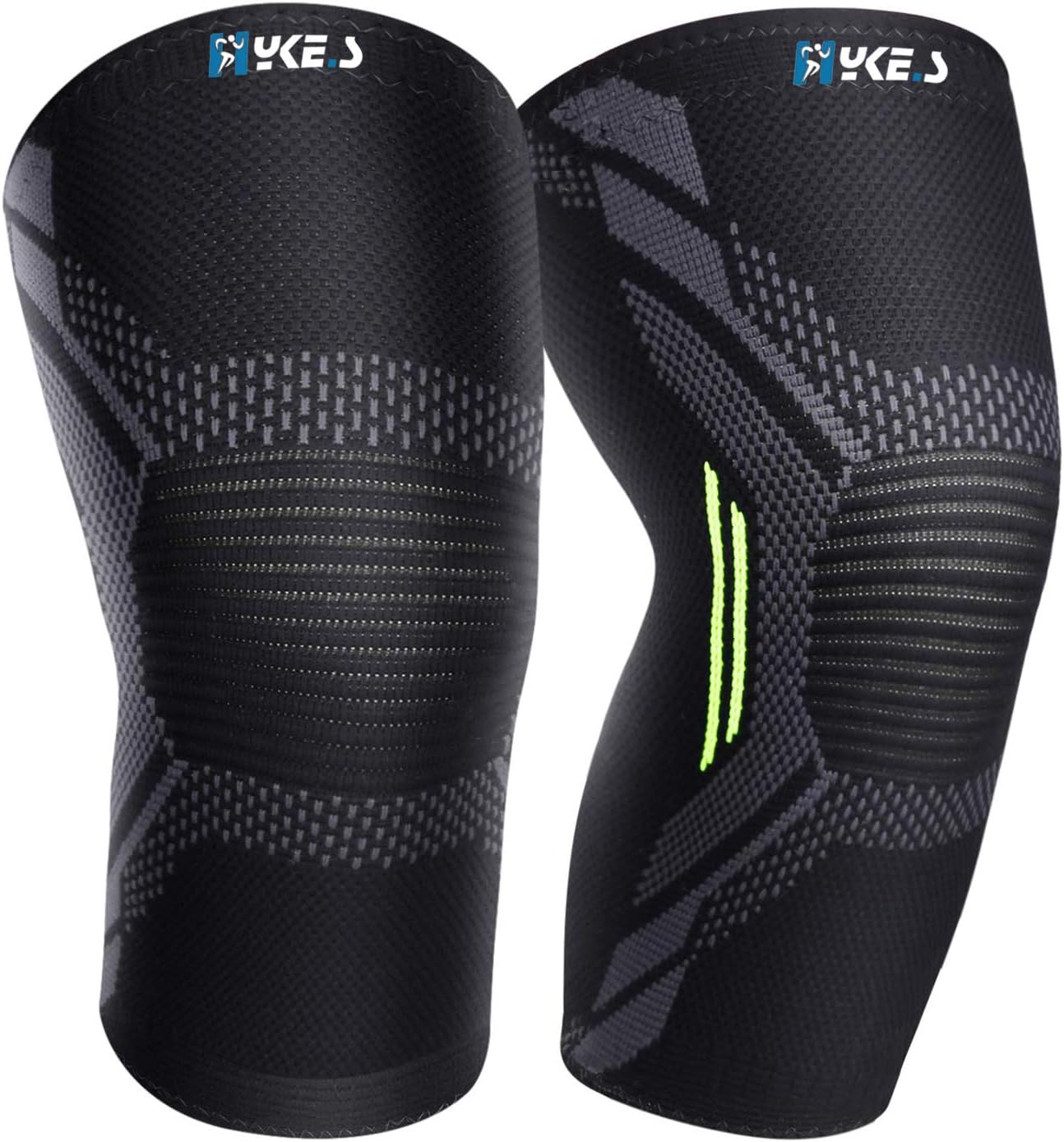 Hykes Knee Cap Compression Support for Gym Running Cycling Sports Jogging Workout Pain Relief