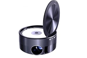 Tangxi Portable Projector with Built in DVD Player, 1080P Mini DVD Projector with Built in Speaker for Outdoor Movies, Compat