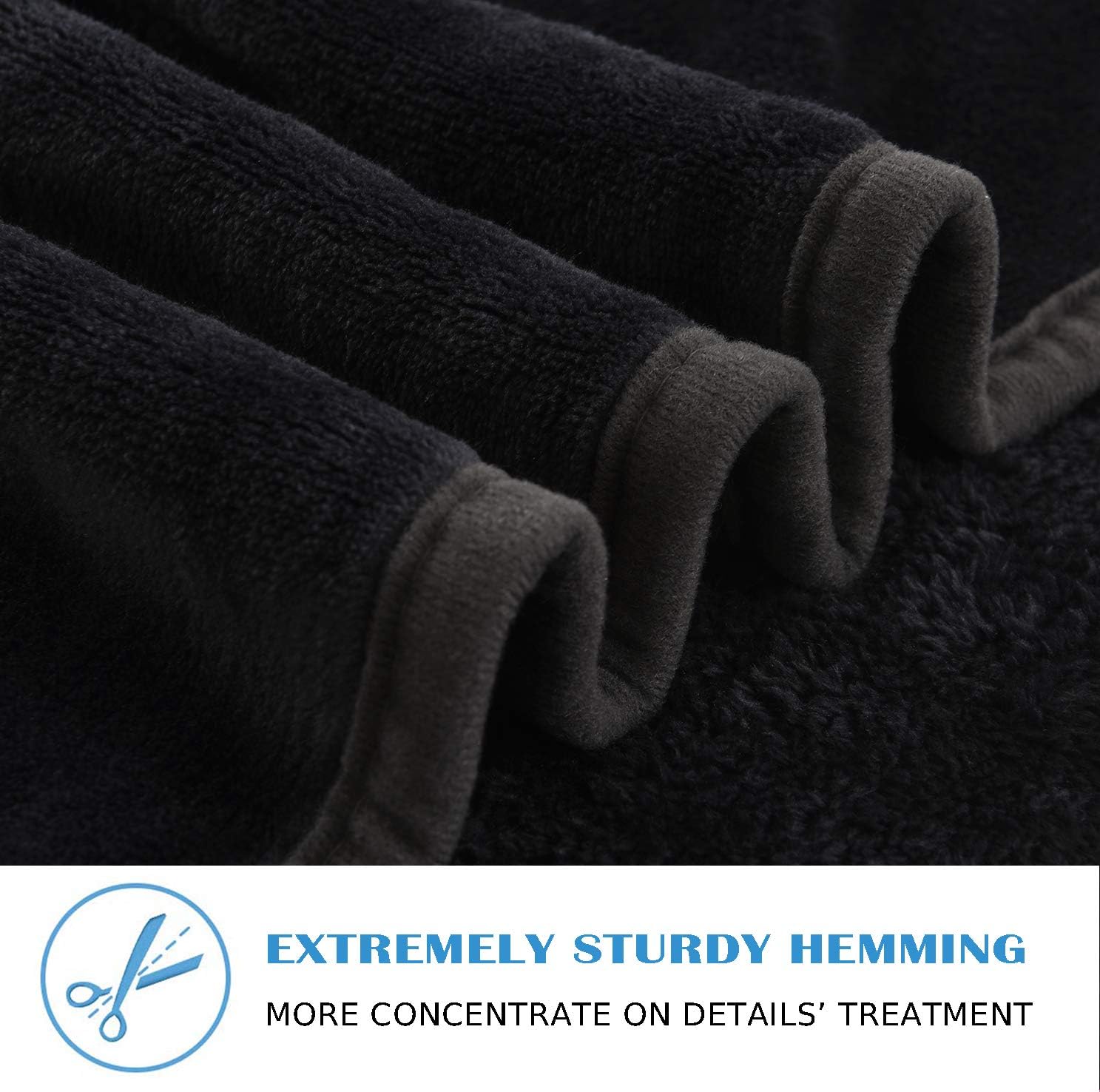 OBOEY Polar Fleece Blankets Queen Size for Spring Summer All Season 350GSM Lightweight Microfiber Anti-Static for Bed, Couch, Home, Sofa, Car, Airplane, and Outdoors 90" x 90"(Dark Gray Queen): Home & Kitchen