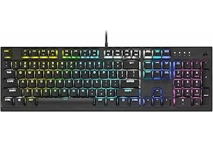 Corsair K60 RGB Pro Low Profile Mechanical Gaming Keyboard - CHERRY MX Low Profile SPEED Mechanical Keyswitches – Slim and St