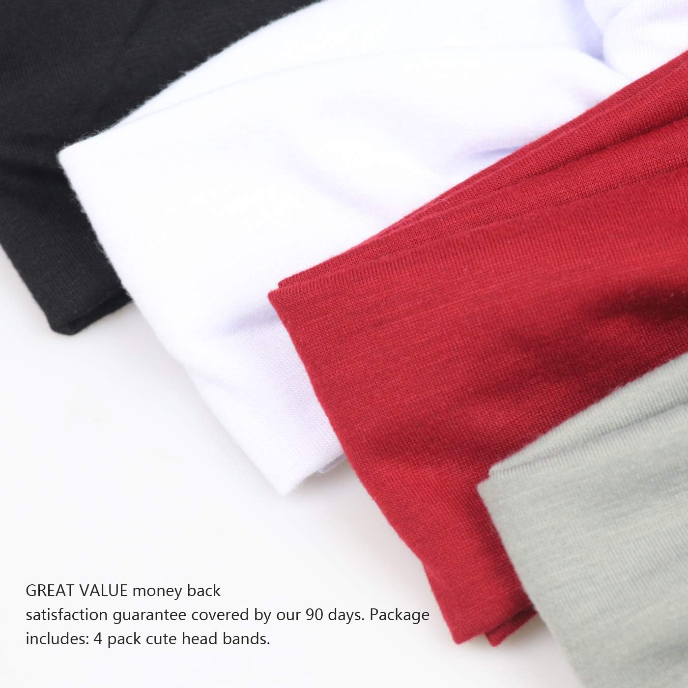 DRESHOW 1950's Vintage Modern Style Elastic Women Turban Headbands Twisted Cute Hair Band Accessories (4 Pack Criss Cross) at  Women’s Clothing store