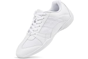 CADIDL Cheer Shoes for Women White Cheerleading Athletic Dance Shoes Girls Flats Tennis Walking Sneakers