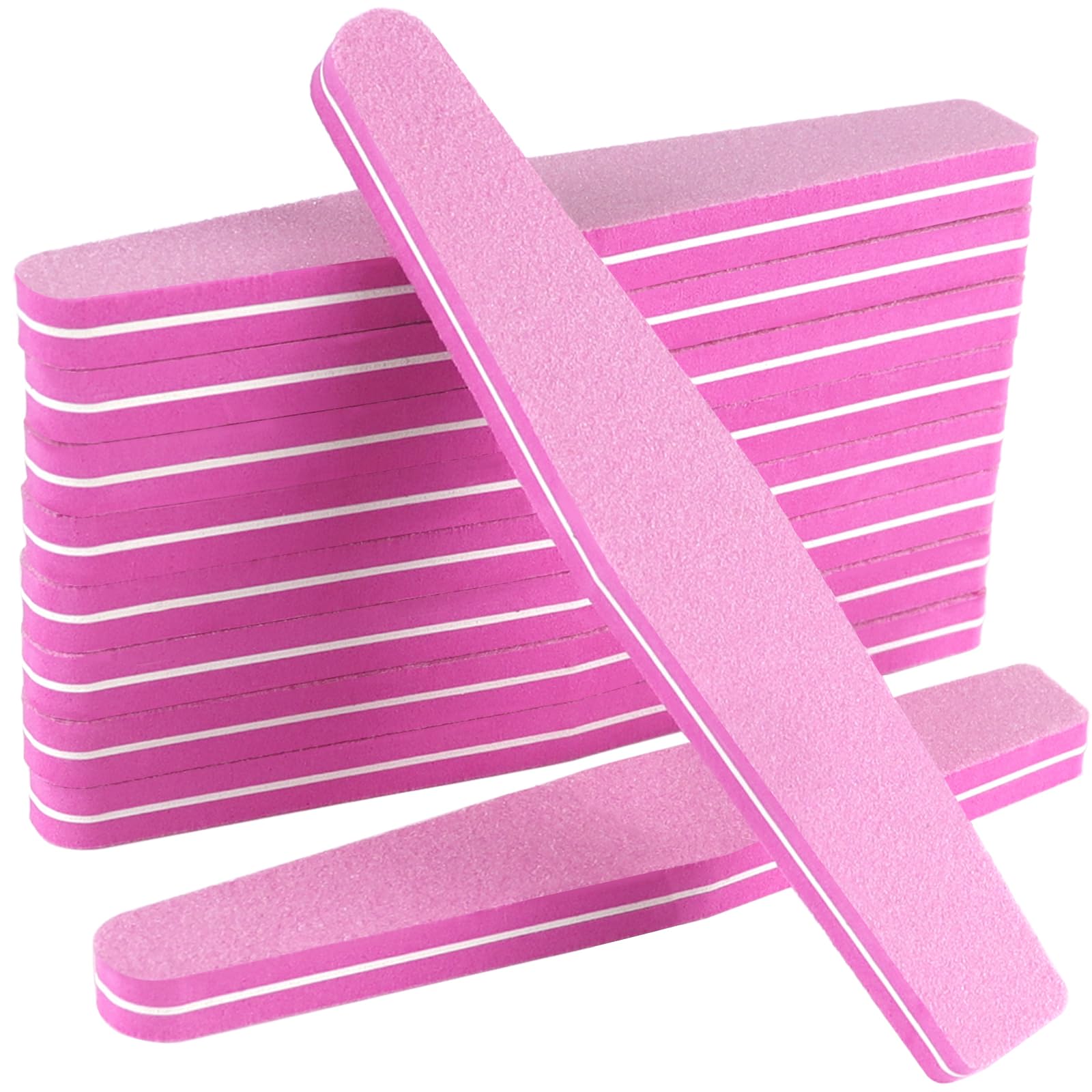 Photo 1 of 10 Pack 100/180 Grit Nail Files and buffers,Double Sided Nail Files,Nail Buffer Block,Fingernail File,Sponge Buffing Nail File,for Acrylic/Natural Nails(Pink)
