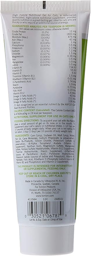 tomlyn high calorie nutritional gel for cats