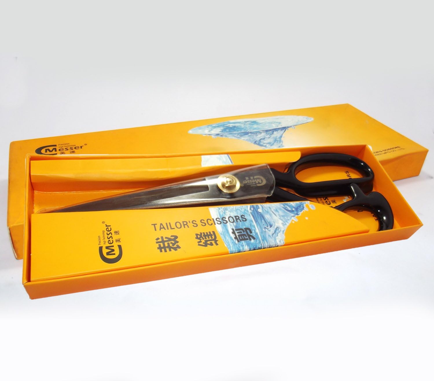 Famous Sewing Machine Steel Sharp Full Black Cutting Scissors for Tailoring and Home Uses (12 Inch/300, Silver)
