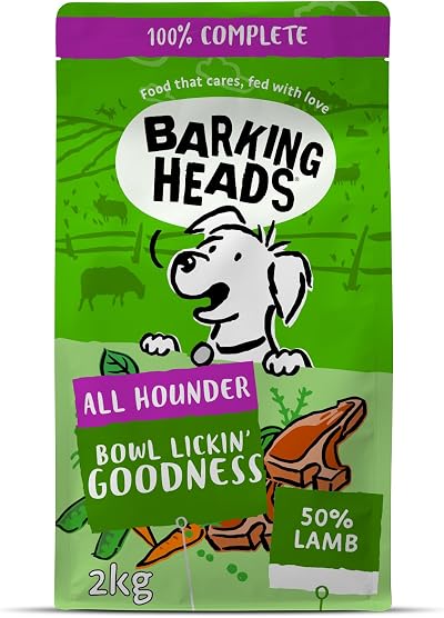 Barking Heads Complete Dry Dog Food 2kg Lamb Immunity Vitality Vet Approved