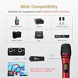 TONOR TW320 Wireless Microphone System UHF 2 Mics 5 Channel 200 ft 6.35mm view 6
