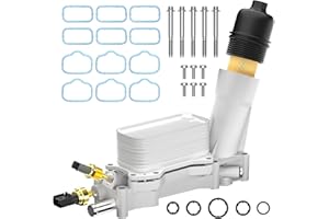 FILTERUP 926-959 Improved Aluminum Engine Oil Filter Housing Kit with Oil Cooler Sensors & Gaskets Compatible with 2011-2016 Chrysler 200 300, Dodge Charger Avenger, Jeep Wrangler, Ram ProMaster 3.6L V6