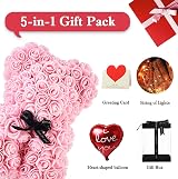 Touloube Rose Bear Gift for Her Roses Teddy Bear with Box and Card view 2