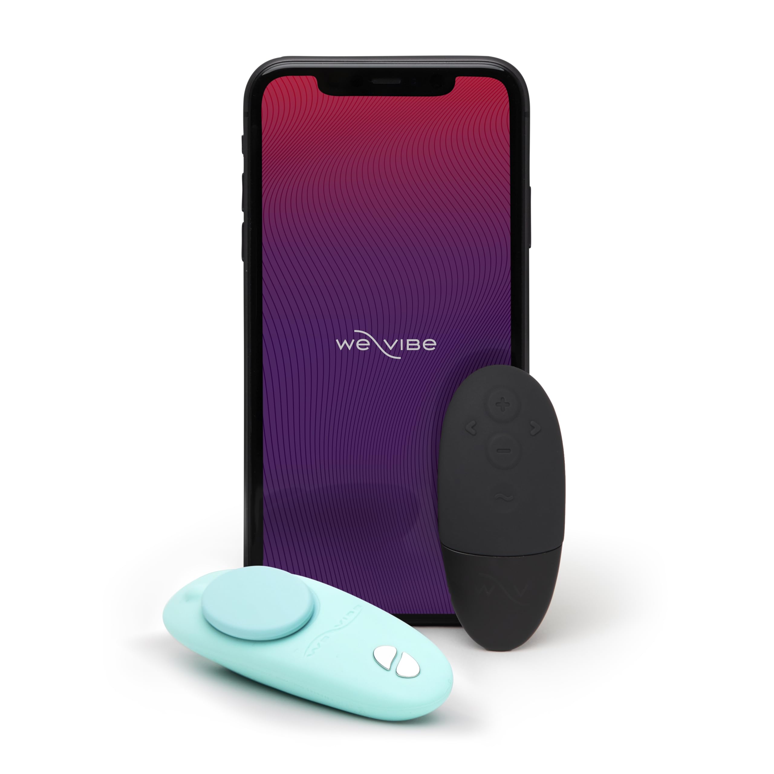 We-Vibe Moxie Wearable Panty Vibrator for Women - Clitoral Stimulator with 10 Vibration Modes - App Controlled & Whisper Quiet - Rechargeable & Waterproof Adult Toys for Couples - Aqua
