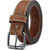 YOETEY Leather Gun Belt for Men - 1.5" Heavy Duty Belt for Work CCW