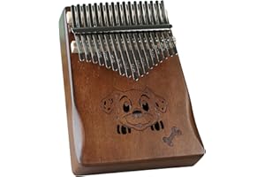 LYDESY Kalimba Thumb Piano 21Keys Kit Professional Tuned Calimba Portable 17Keys Finger Piano Kit Birthday Festival Gifts For Kids Adults Music Lovers Beginner (Dog Coffee Color, 17 Keys)