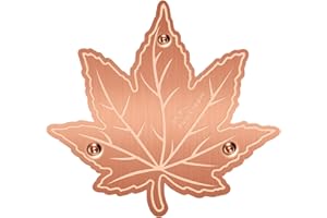 Niteguy Bird Bath Copper Disk,Bird Bath Purification Disk 0.6mm Reinforced 99.99% Pure Copper Cleaning Disk with 3-Point Support,Fits Outdoor Birdbath & Bowl,Provide Safe Clean Water,Maple Leaf-1Pc