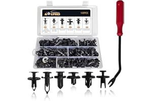 AOLYGEI Bumper Retainer Clips, 120PCS Plastic Clips for Car, Auto Clip Fasteners Push Retainer Kit, 6 Sizes Auto Parts Push P