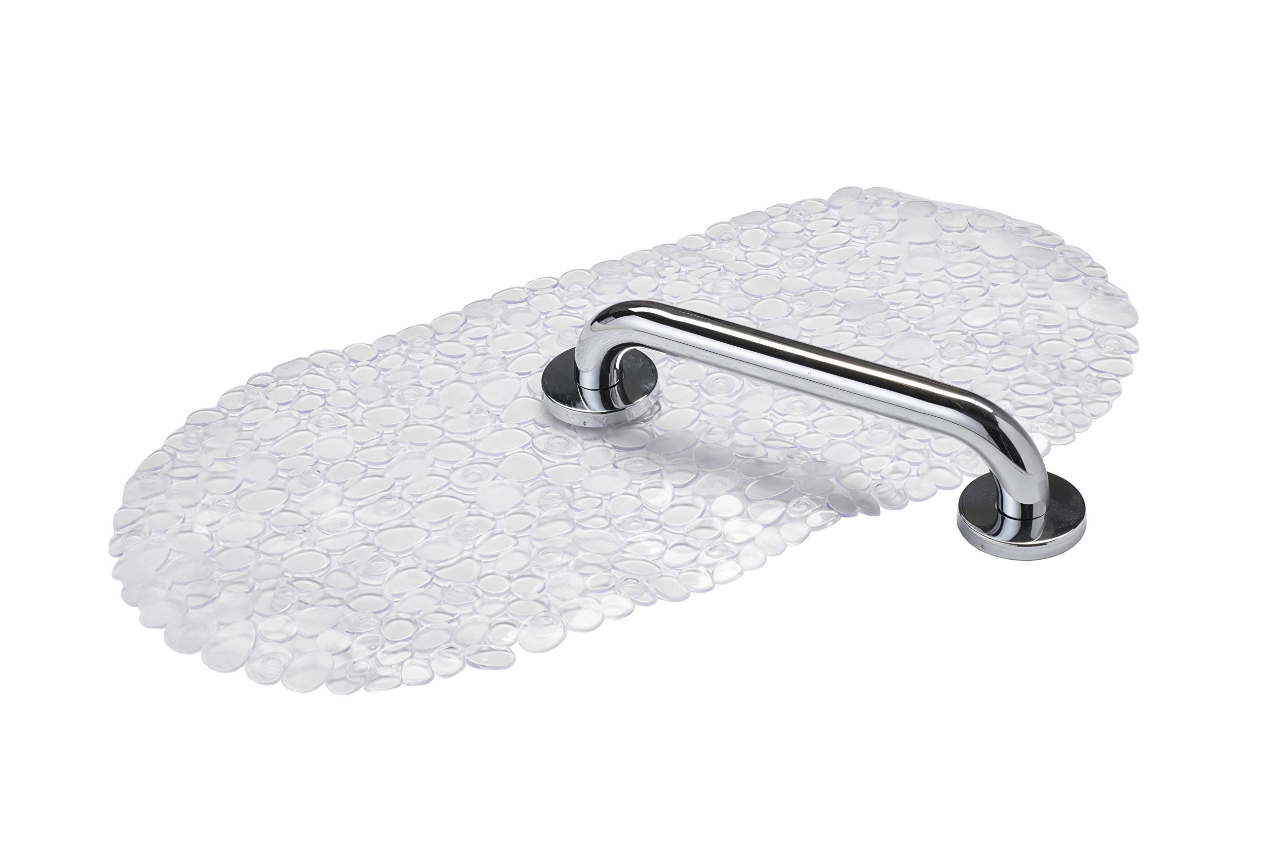 Croydex Bath Safety Kit Bath Mat Grab Bar Chrome