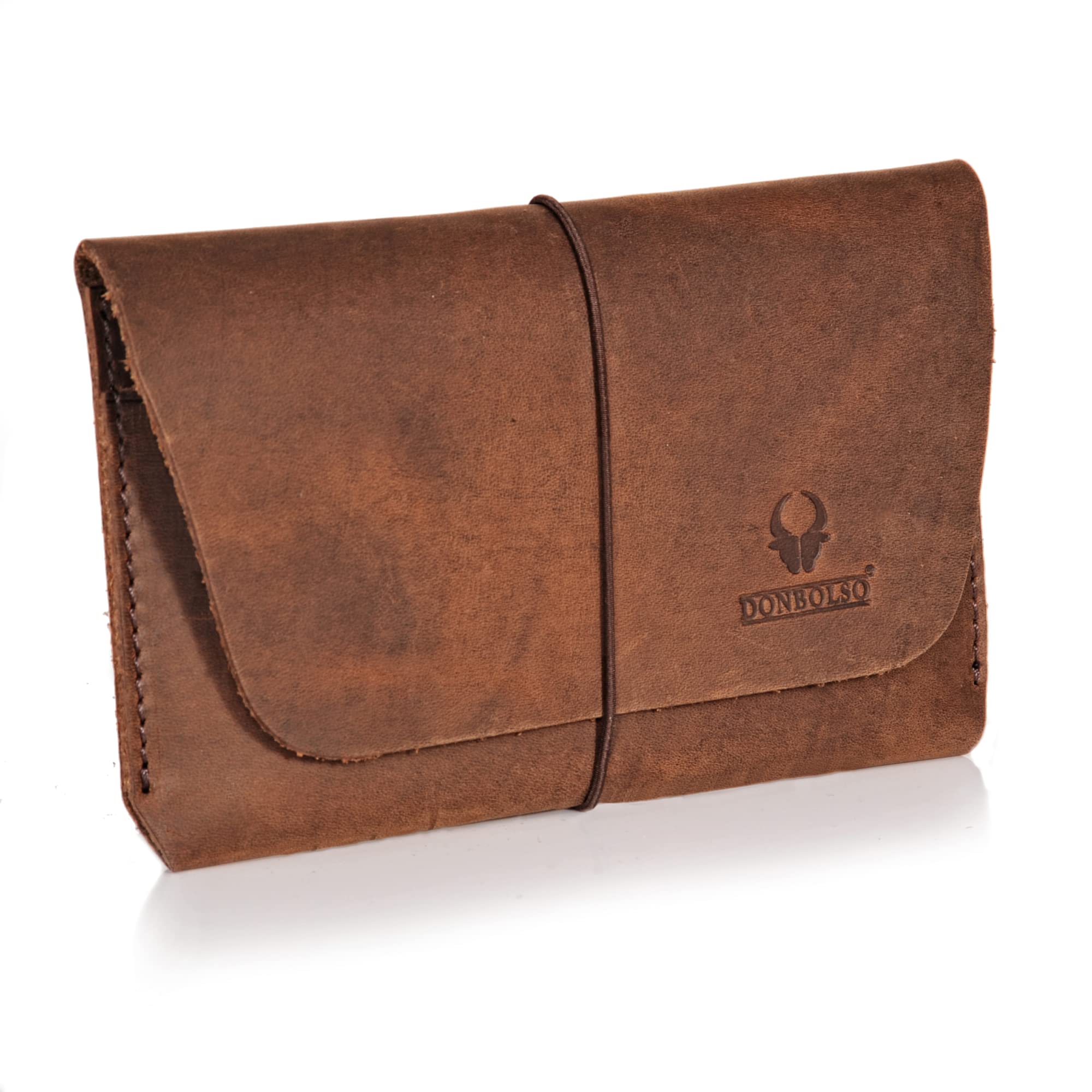 DONBOLSO Passport Holder Miami I Leather Travel Organiser I Travel Case Folder and Wallet for Men and Women I Genuine Leather Passport Cover I Black, Document Wallets
