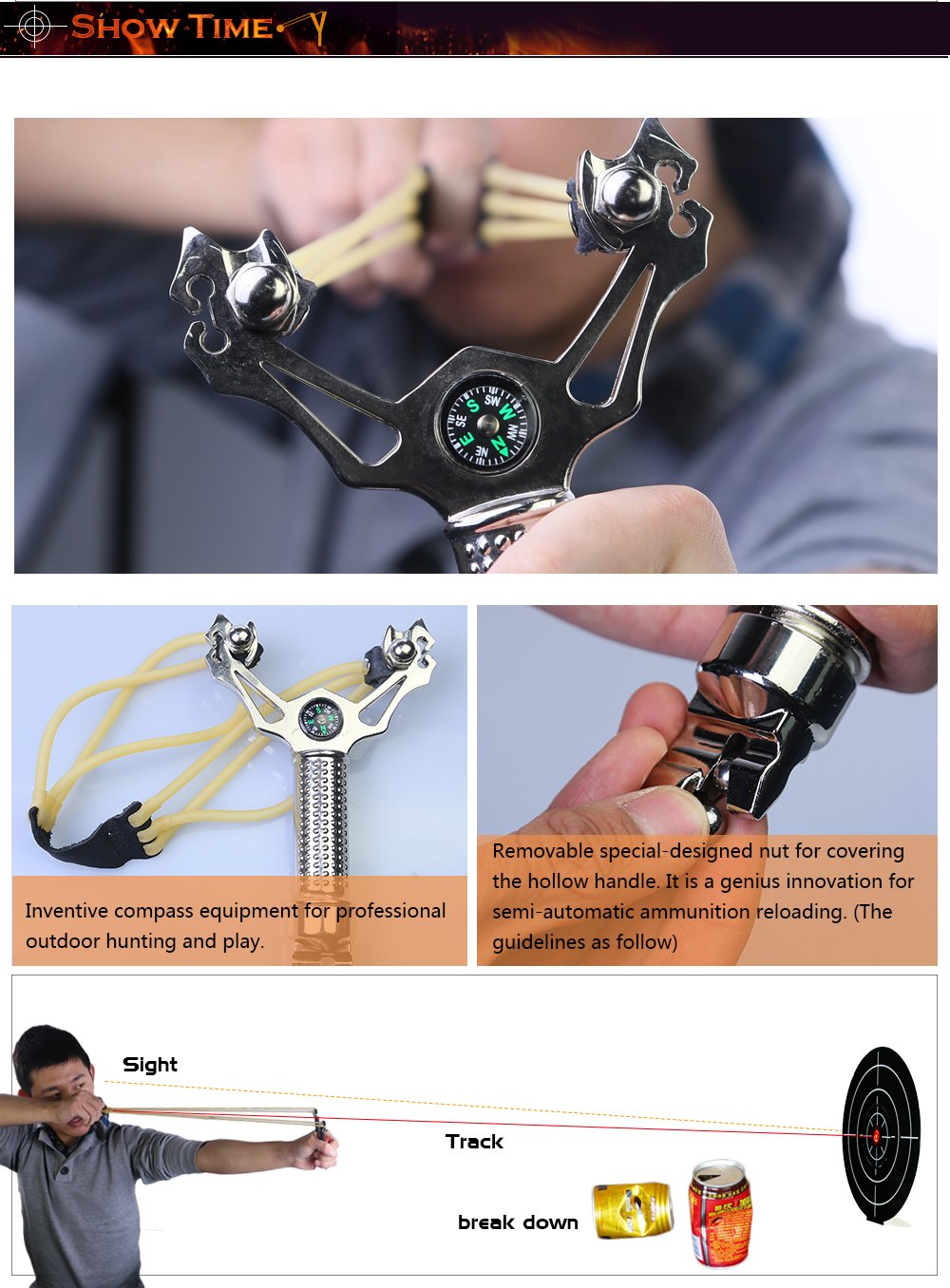 Wand Catapult Semiautomatic Ammo Reloading Slingshot Sling Shot for