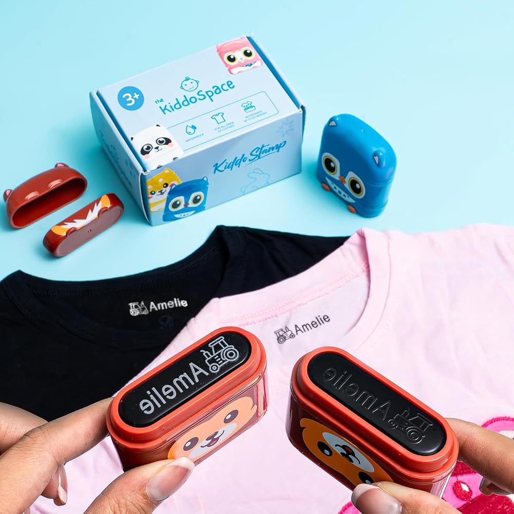 TheKiddoSpace Name Stamp for Kids Clothes Waterproof Personalised Clothing