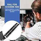 Hemobllo 3.5 Inch HDD Mounting Rails Pair ABS Plastic Tool-Free PC Drive Holder view 8