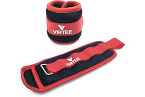 VIRTEE Ankle/Wrist Weights for Women, Men, Kids - Arm Leg Weights Set with Adjustable Strap - Running, Jogging, Gymnastic, Physical Therapy, Fitness - Choice of 1 lb 2 lbs 3 lbs 4 lbs 6 lbs 8 lbs 10 lbs