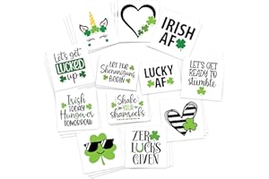 FashionTats Shenanigans St. Patrick’s Day Temporary Tattoos | Pack of 36 | MADE IN THE USA | Skin Safe | Removable