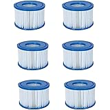 Bestway Spa Filter Pump Replacement Cartridge Type VI SaluSpa Hot Tub (6 Pack)