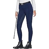 FitsT4 Sports Women's Winter Horse Riding Pants with Zipper Pockets Full Seat Riding Tights Fleece Lined Equestrian Breeches