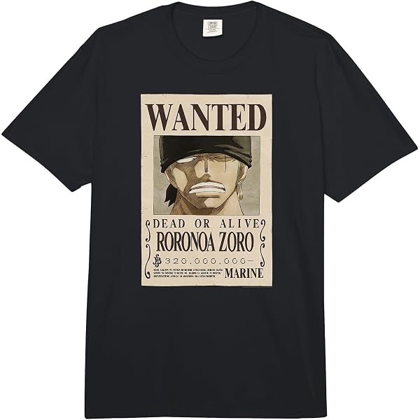 Amazon.com: One Piece Anime Roronoa Zoro Wanted Poster Long Sleeve
