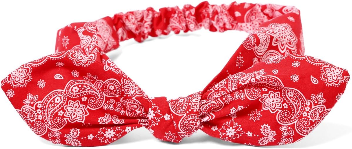 Amazon エムエイチエー M H A Style ヘアバンド レディース リボン ヘアターバン ペイズリー ヘアアクセサリー 922 A レッド ヘアバンド ターバン 通販