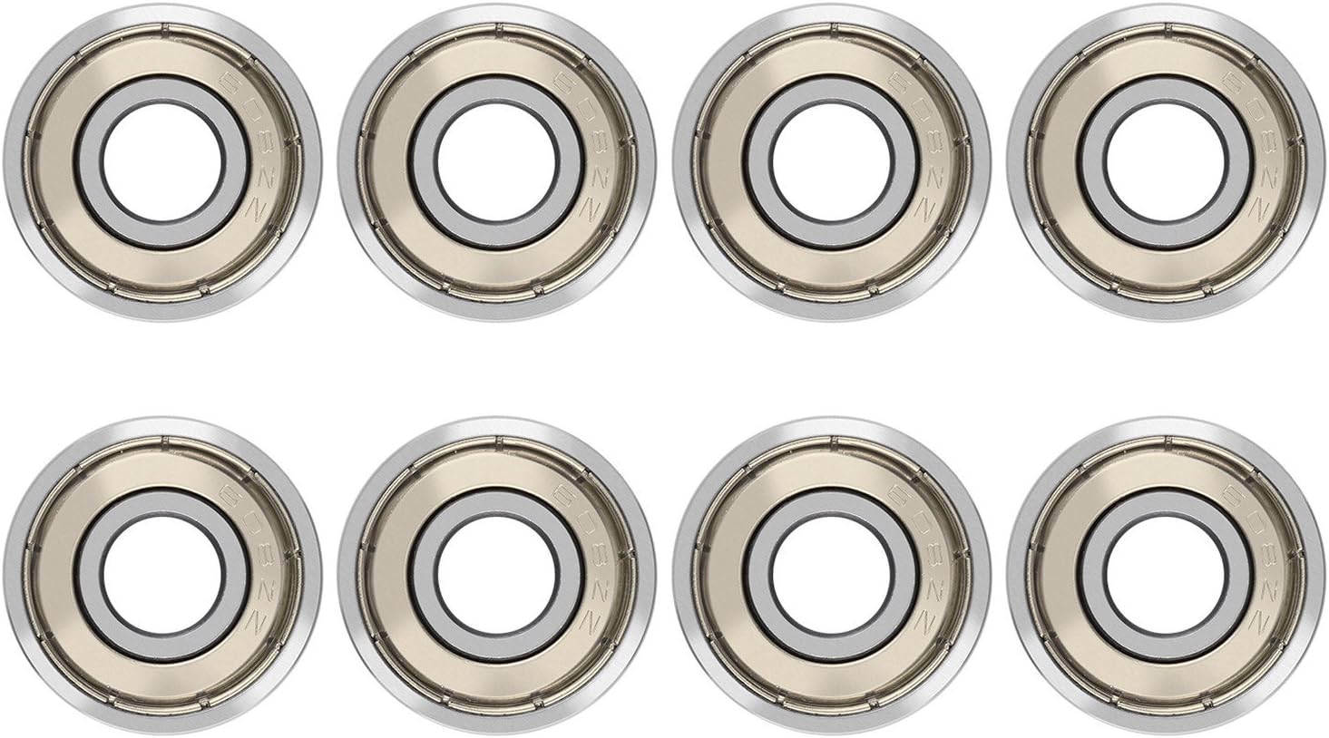 eBoot 608 ZZ Skateboard Bearings Longboard Roller Skate Bearings 608 Ball bearings, Double
