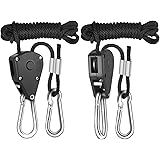 iPower 1/8 Inch 8-Feet Long Adjustable Heavy Duty Rope Clip Hanger, Reinforced Metal Internal Gears,150lb Capacity