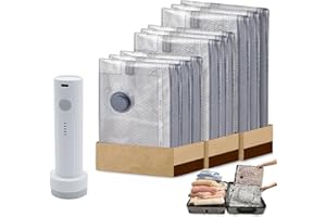 Space Saver Vacuum Storage Bags With Pump Travel Compression Packing Bags Set for Clothes and Garments Space Saving Solution 