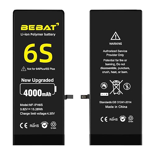 BEBAT Replacement for iPhone 6S Battery, 4000mAh High Capacity Li