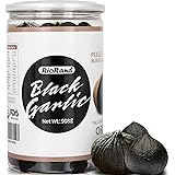 RioRand Black Garlic 908g / 2 Pounds Whole Peeled Black Garlic Aged for Full 90 Days Black Garlic Jar Equal to 4lbs of Whole 