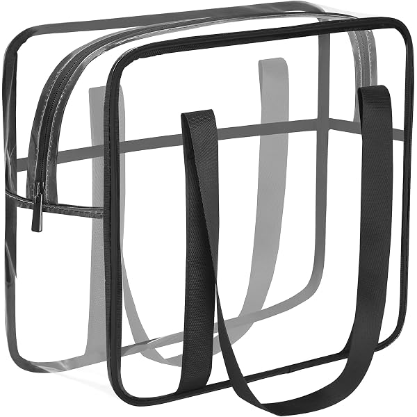 LOUISE MAELYS Transparente Kosmetiktasche Groß – 30x15x35 Cm, Wasserfest, Mit Schultergurt