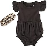 HonestBaby Bubble Romper and Headband Set Organic Cotton for Infant Baby and Toddler Boys, Girls, Unisex