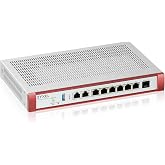 Zyxel USGFLEX200H Firewall | 50 Users | 1 Year Gold Security Pack | 6x Gigabit + 2x 2.5G Ports, 6.5 Gbps SPI Throughput, Fanless, RJ-45 Console, IPSec/SSL VPN, IPS, Anti-Malware, TAA Compliant