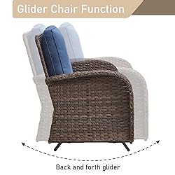 HUMMUH 5-Piece Patio Furniture Set with Fire