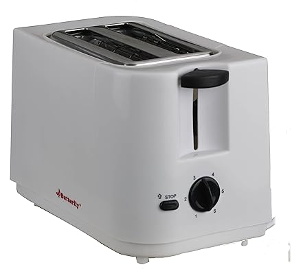 Butterfly BSTE17-18 700-Watt 2 Slice Toaster (White)