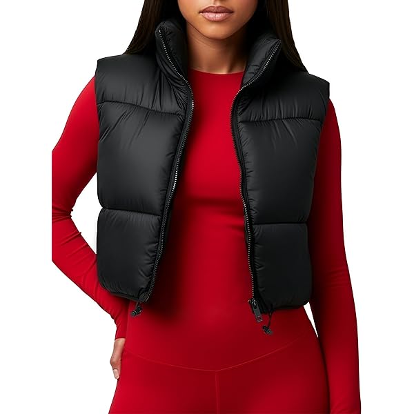 JZC Womens Puffer Vest Fashion Lightweight Jacket Winter Zip Up