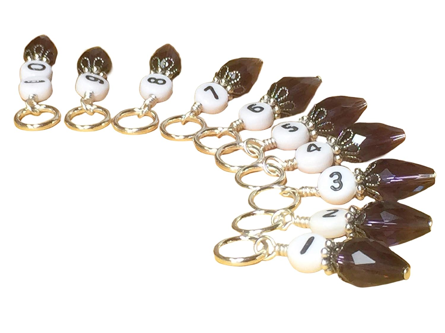 Row Counter Stitch Markers for Knitting or Crochet Handmade