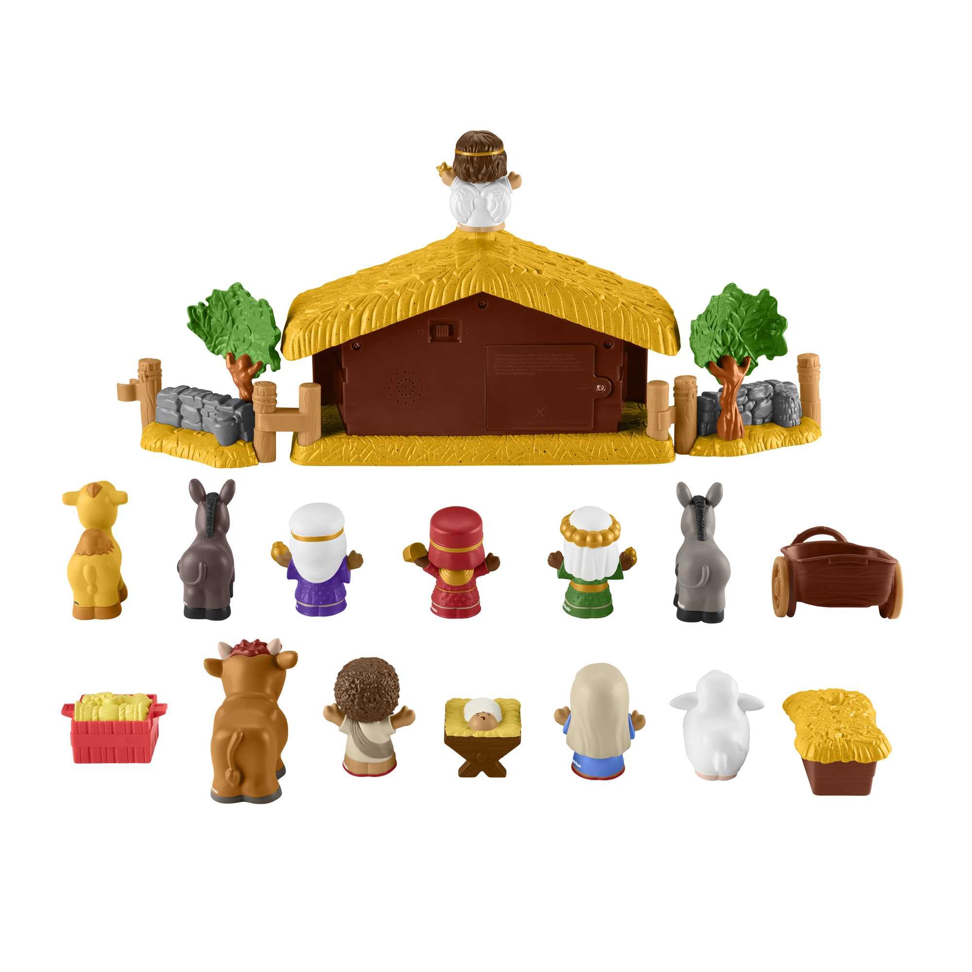 Fisher-Price Little People Toddler Toy Nativity Set with Music Lights & 18 Pieces for Christmas Pretend Play Kids Ages 1+ Years​
