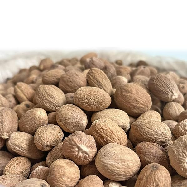 NATURAL DRIED WHOLE NUTMEG, 8.0OZ(226.0G), PREMIUM DRIED NUTMEG WHOLE, NO GMO
