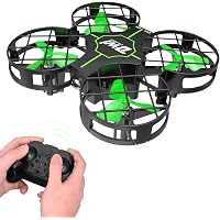 Dwi Dowellin Mini Drone Crash Proof RC Small Quadcopter One Key Take Off Landing Flips Rolls Nano Drones Toy for Kids Beginners Children Boys and Girls, Green