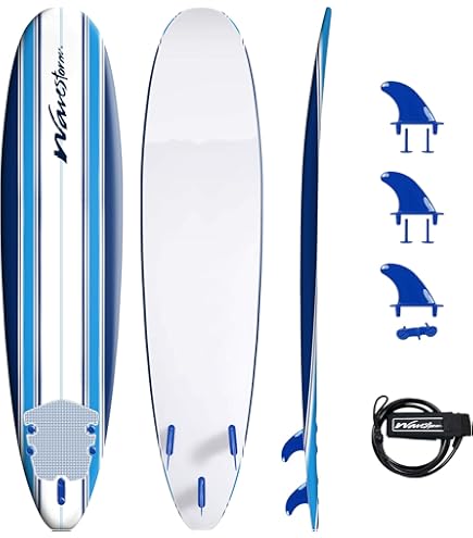 【程度良好】SOLID Surf Boards 7.0 SOLID Surf Boards 7.0 blue/white - Surfboard Surf SURFBOARDS
