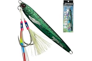 Pristis Angel Wings Vertical Jig, Saltwater Freshwater Fishing Lure for Tuna Grouper Cod Largemouth Striped Bass, Jigging Rod Metal Spoon Speed Pitch Fast Long Casting Sink, Deep Sea Fish