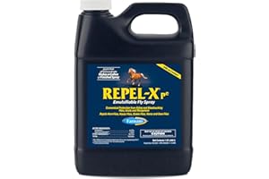 Farnam Repel-XPe Emulsifiable Horse Fly Spray, Liquid Concentrate, Mix with Water, 32 Ounces, One Quart