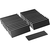 ExcelMark Blank Name Tag/Badge with Magnetic Backing - 1"x 3"(25 Pack - Black)
